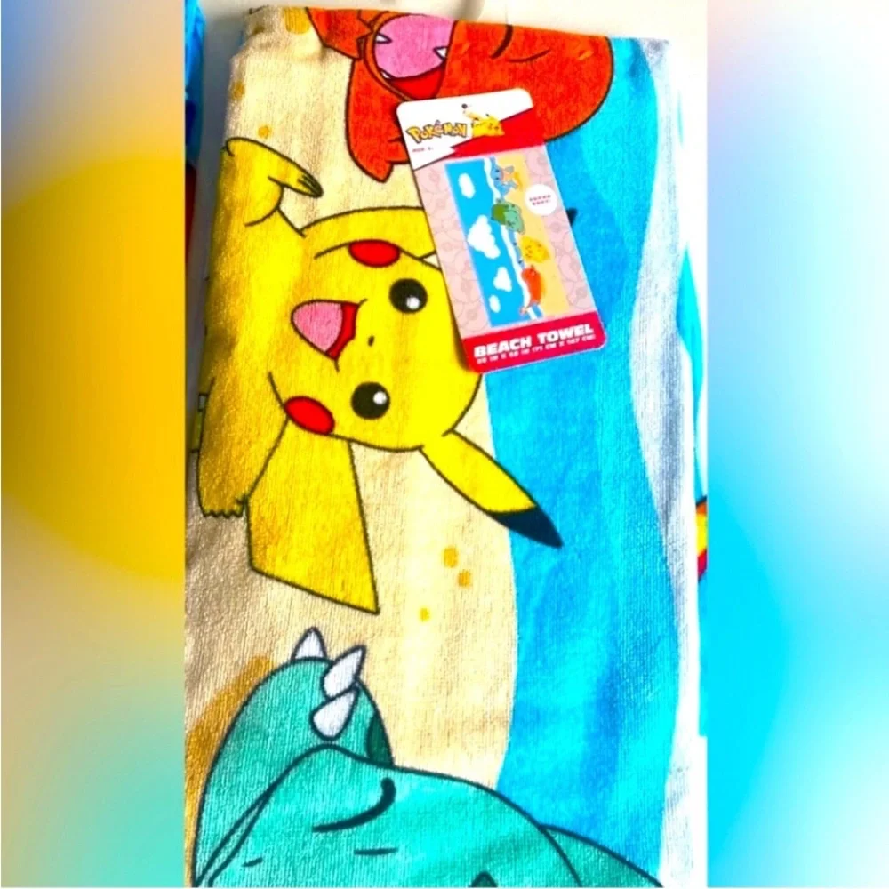 Set of 3 Cartoon Character Beach Towels